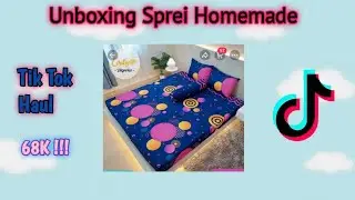 Tiktok Haul:// Unboxing Sprei Motif Homemade Terbaru