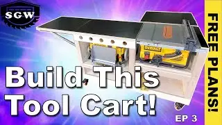 HOW TO BUILD a Multi Purpose Woodworking Dewalt Table Saw Cart & Workbench | Ep 3