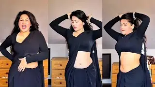 ​Most Graceful Saree Dance | Beautiful Girl in Black Saree