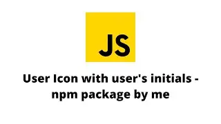 User icon with user's initials | npm package by me