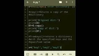 Dictionary functions in 