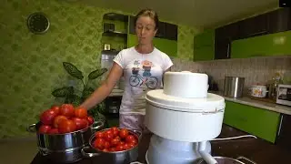 Соковыжималка Салют и помидоры. Как мы делаем томатный сок на зиму.