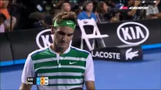 Stunning Point by Federer // Australian Open Semi Final