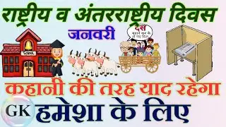 National and International important days of January with tricks in Hindi