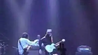 Buckethead on claypool's bass,claypool on buckethead's guita
