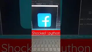 Shocked in Python code|Create facebook logo Using Python#python#coding#programming#viralshorts
