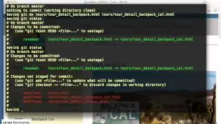 6.04  Using Git with a Real Project Editing the backpack file name and links (Переименование файлов)