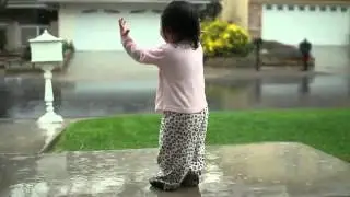 Kayden + Rain | Little Girl Experiences Her First Rainfall ORIGINAL NO MUSIC