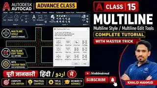 AutoCAD Multiline Command In Hindi - Multiline Style _ Multiline Edit Tools With All Option | Khalid