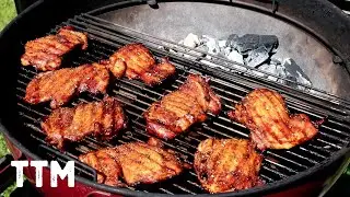 Marinated Chicken Thighs on the Weber Kettle ~ Easy Cooking