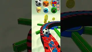 Which Ball cross this magic bridge❓346 #shorts #goingballs #youtubeshorts