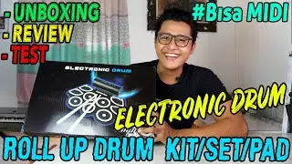 Review ROLL UP DRUM KIT - ELECTRONIC DRUM support MIDI | Alternatif untuk bermain DRUM