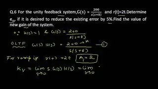 Problem 6 : Steady State Error Coefficients/Constants