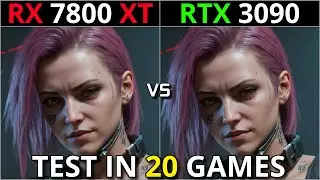 RX 7800 XT vs RTX 3090 | Test in 20 Games | 1080p - 1440p - 4K | Ray Tracing + DLSS & FSR | 2024