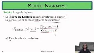 Traitement automatique des langues [3.7] Modèles de langue - lissage de modèles N-gramme