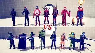 MARVEL TEAM VS US ARMY SOLDIERS  - TABS