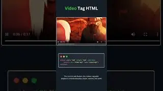 Video tag in html 