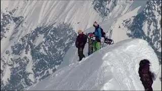 Snowboarding extreme freeride