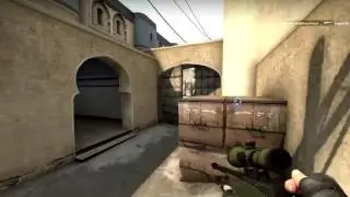 AWP 1vs4 + Wallbang Headshot on de_dust2 | CS:GO