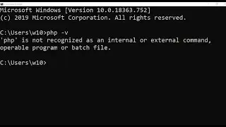 How to fix php is not recognized as an internal or external command