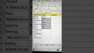 Excel Tricks !! Separate Names & Numbers | Excel Formulas With Examples 