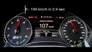 The Fastest Audi RS7  750 HP 2017- Acceleration 0-250 km/h -