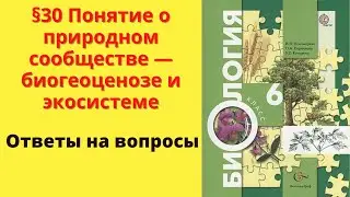 Биология 6 класс. §30 Понятие о природном сообществе — биогеоценозе и экосистеме