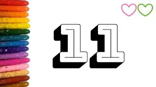 Number 11, Eleven, Numberblocks, Numbers Song, 123456789 learning for kids, Love Drawing, Counting