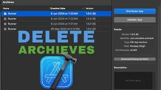 How to delete xcode archives in Mac system | Delete archives in xcode | Delete xcode archives