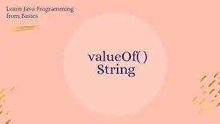 String valueOf( ) method in Java