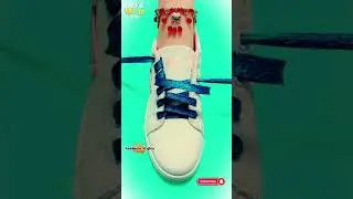 How to tie your shoes laces in unique trends? Shoelace Ideas #shoelaces #shorts