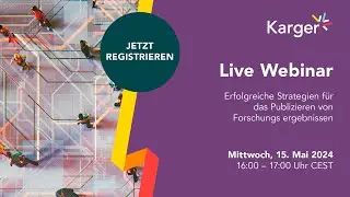 Live Webinar- Erfolgreiche Strategien für das Publizieren von Forschungsergebnissen