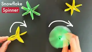 Origami Snowflake Spinner/ Paper Rotatable Snowflake/ Fun & Easy Paper Craft