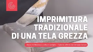Imprimitura tela per pittura grezza - colla di coniglio e gesso di meudon