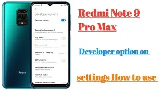 Redmi note 9 pro max Developer option on settings features || How to use