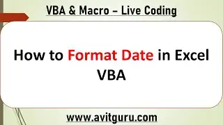 How to Format Date in Excel VBA