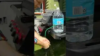 DIY hand washing station with water jug and straws! 