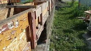 Гараж из арболита. третий ряд. Новомосковск. Опилкобетон бетон.