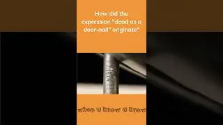 How did the expression "dead as a door-nail" originate?