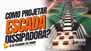 Como projetar uma escada dissipadora no deságue do loteamento ?!