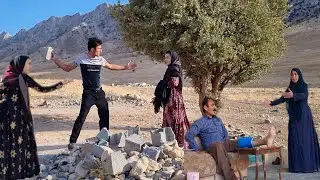 Amir's leg breaking as a result of falling from the roof and Zahra's repeated harassment