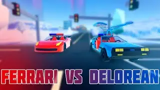 DeLorean vs Ferrari//Roblox jailbreak