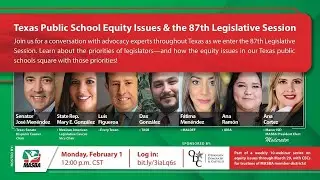 Texas Public School equity Issues & the 87th Legislative Session