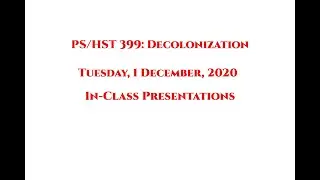 PS 399 Tuesday 1 December