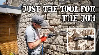 REMOVING CEMENT MORTAR - Plus we get started on the new GARDEN PATH