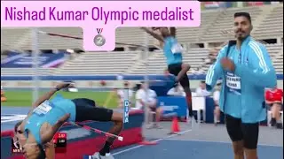 Nishad Kumar Paralympic silver medalist 🥈😱#trackandfield #paralympics #olympicsport #viralvideo