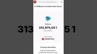 MrBeast Is 25K Away From 314 Million Subscribers!😲