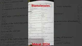 Biomolecules # Entry Test preparation #2024 # uhs # PMC