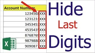 How to Hide Last Digits of Account Number Or Phone Number in Excel | MRB Tech Solutions