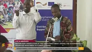 Hon: Twijukye Nicholas in the Youth Parliament about Conservation of the Environment
